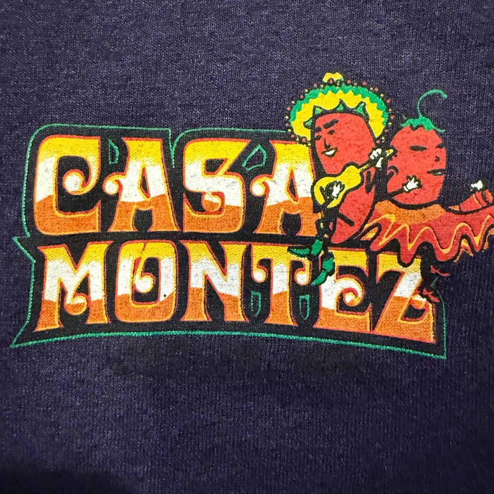 Casa Montez TShirt  Mens Large purple Replacement Employee Work Uniform Workwear - Picture 3 of 9